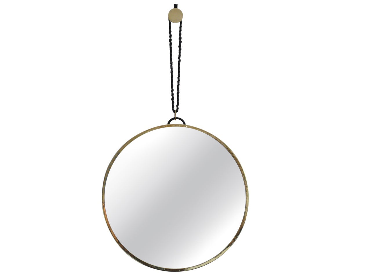 Miroir Lexington avec cuir par Orange Los Angeles