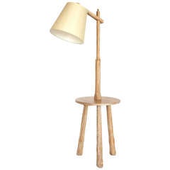 Oak Floor Lamp with Table by Brandt Ranch