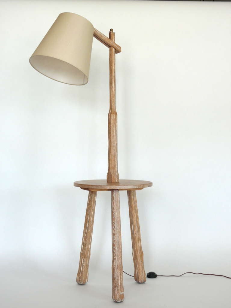 Oak Floor Lamp with Table by Brandt Ranch 1