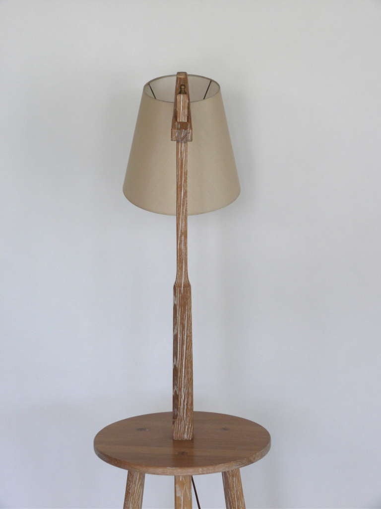 Oak Floor Lamp with Table by Brandt Ranch 3