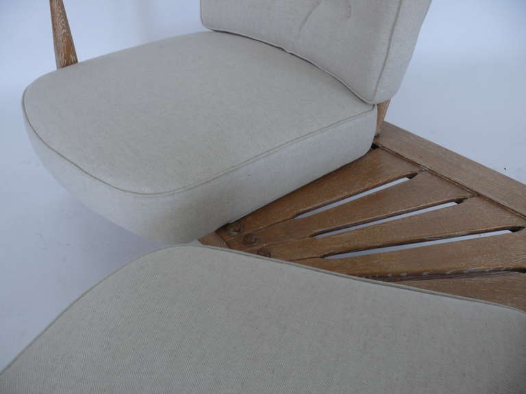 Oak Guillerme and Chambron Settee