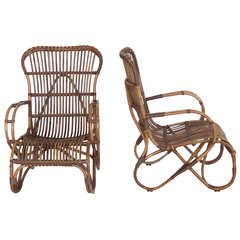 Bamboo and Rattan Lounge Chairs