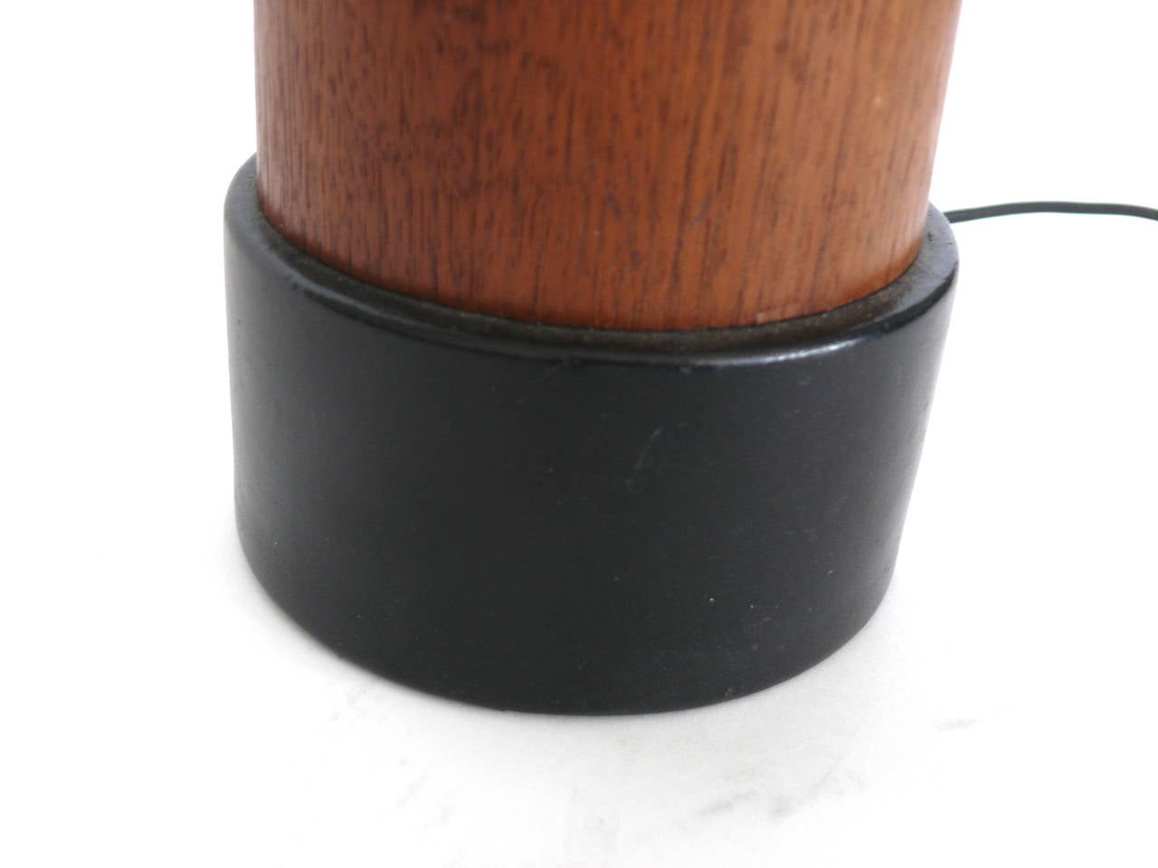 Danish Wood and Leather Lamp 2