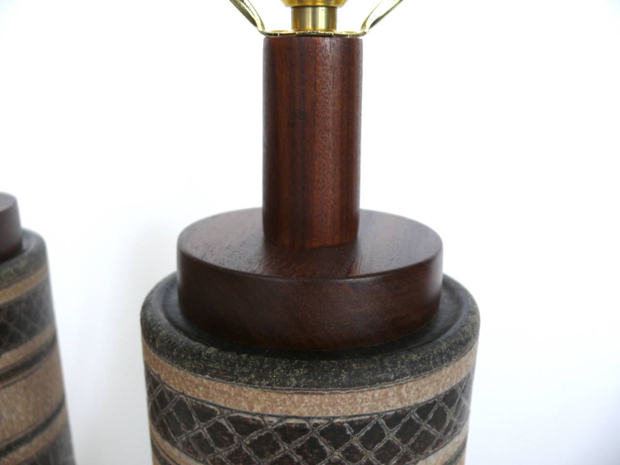 American Pair of Ceramic Table Lamps