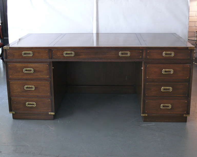 American Rosewood Campaign Desk by Kittinger