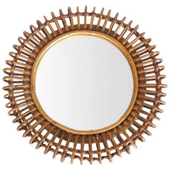 French Bamboo Mirror