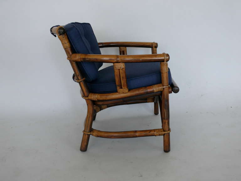 Rattan and Bamboo Armchairs by Ficks Reed 2