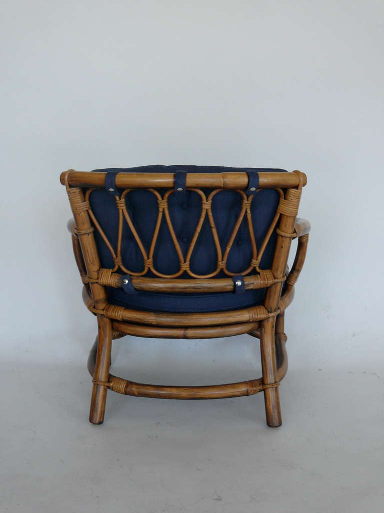 Rattan and Bamboo Armchairs by Ficks Reed 4