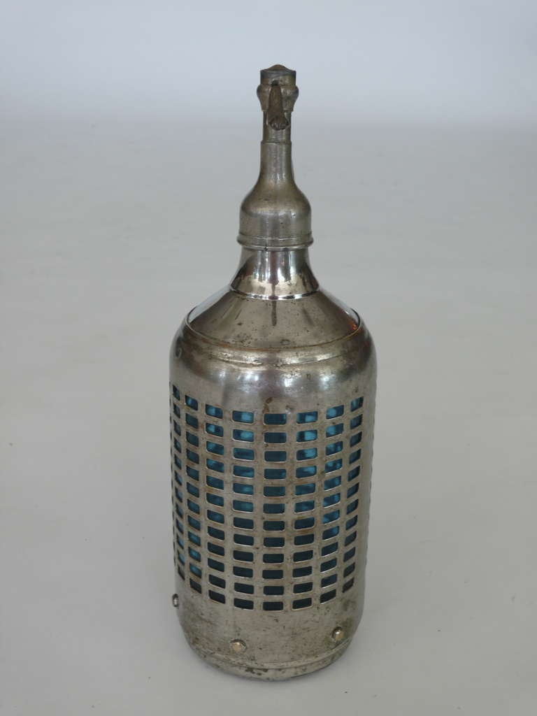 French Metal and Glass Soda Siphon 3