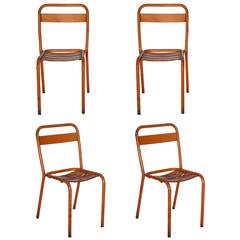 Set of Four French Cafe Chairs