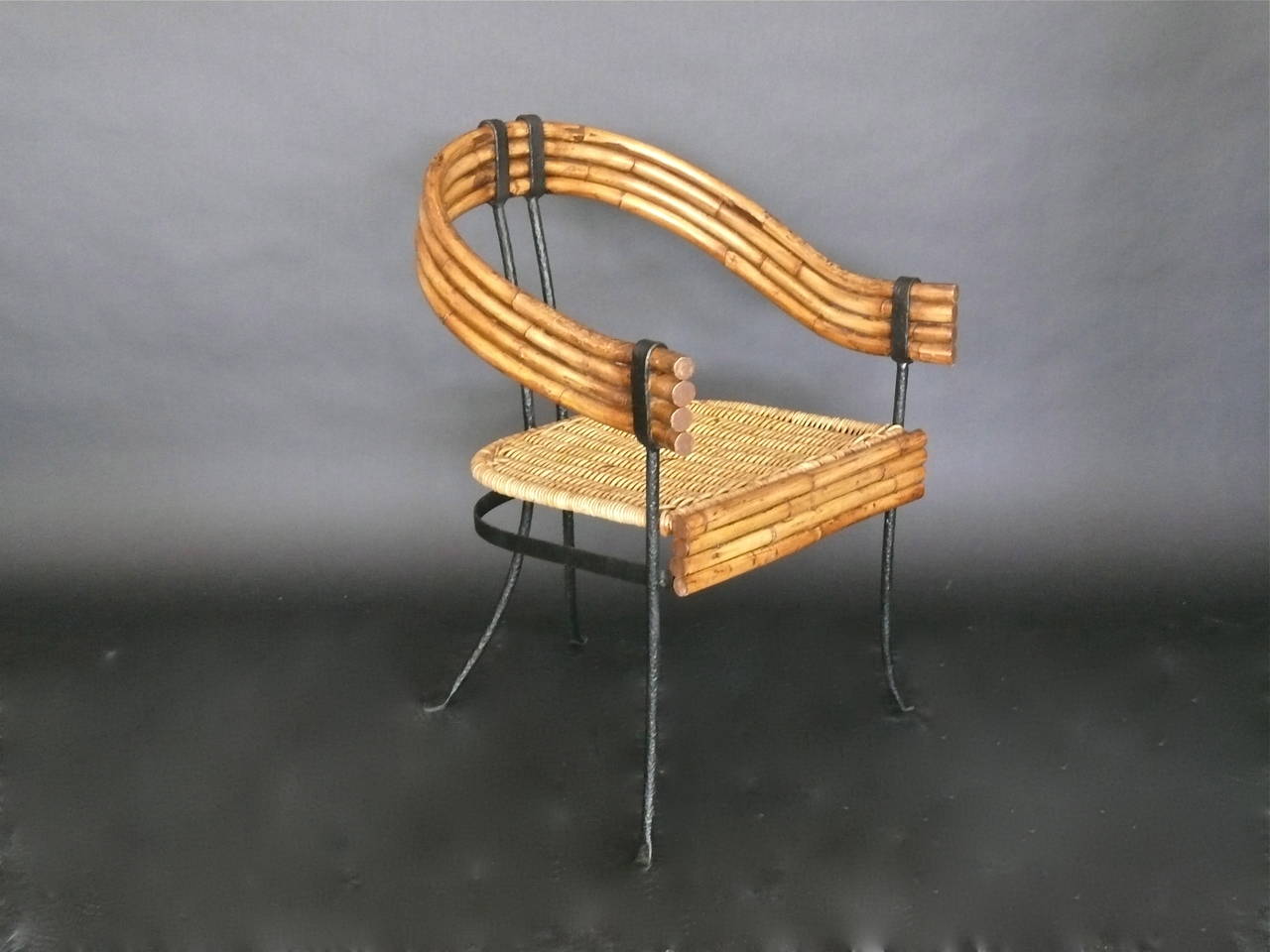American Iron and Bamboo Chairs