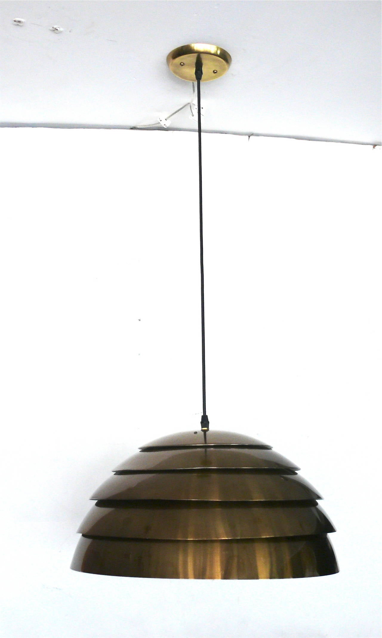 Brass Beehive Pendant by Hans-Agne Jakobsson