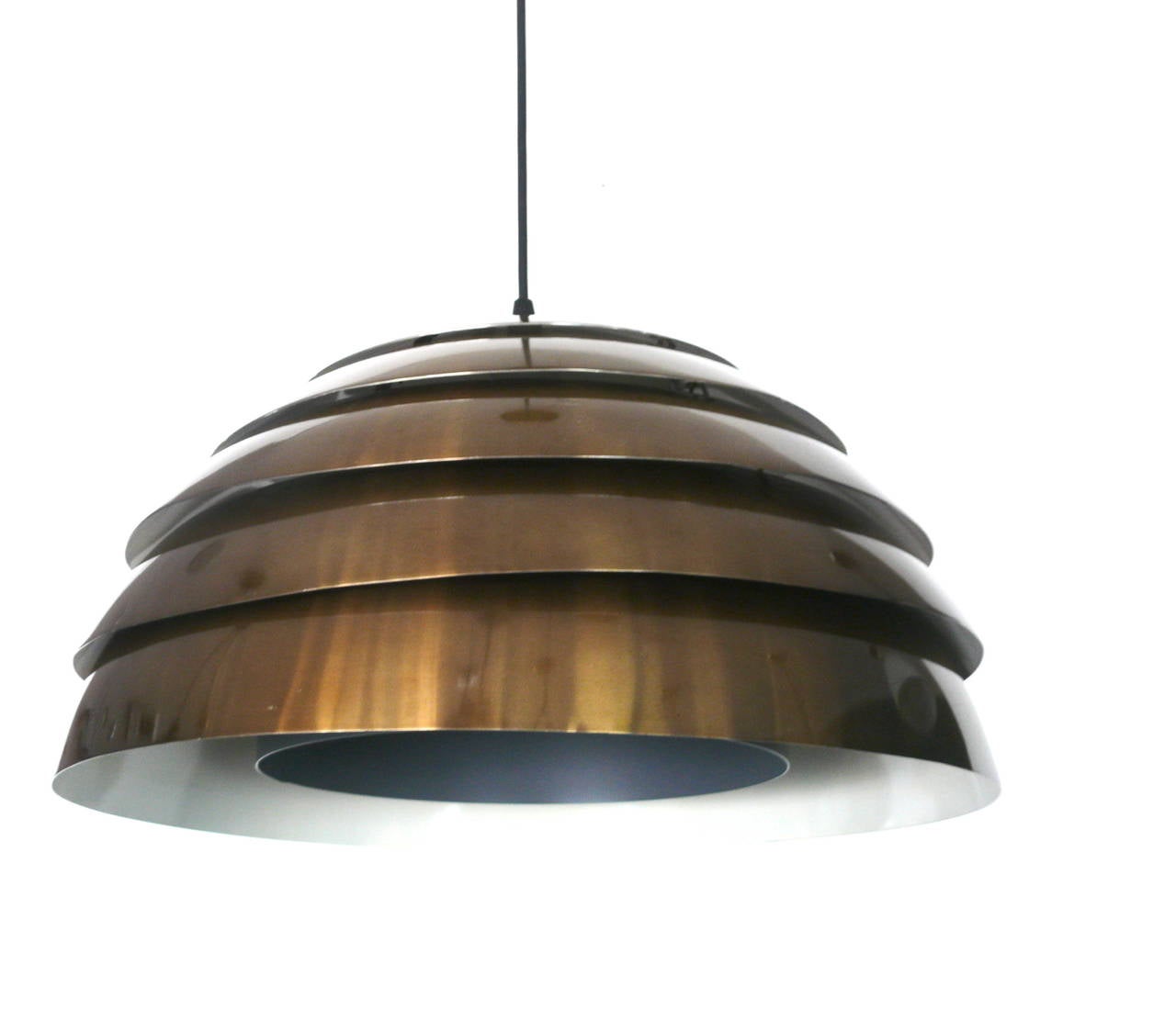 Brass Beehive Pendant by Hans-Agne Jakobsson In Excellent Condition In Beverly Hills, CA