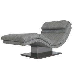 Milo Baughman Style Chaise Lounge