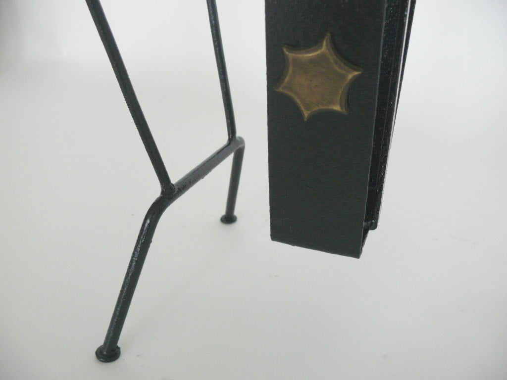 20th Century Jacques Adnet Style Magazine Stand
