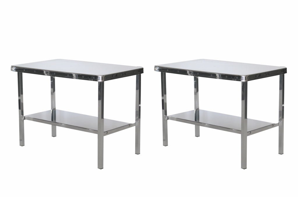 Aluminum Campaign End Tables