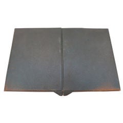 French Green Leather Desk Blotter