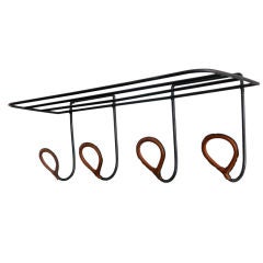 Jacques Adnet Coatrack with Shelf