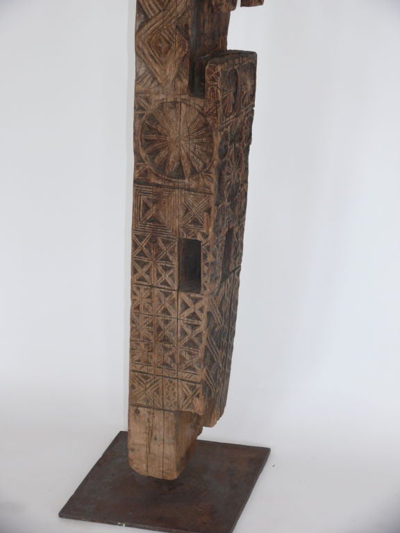 American Hand Carved Wood Totem Pole
