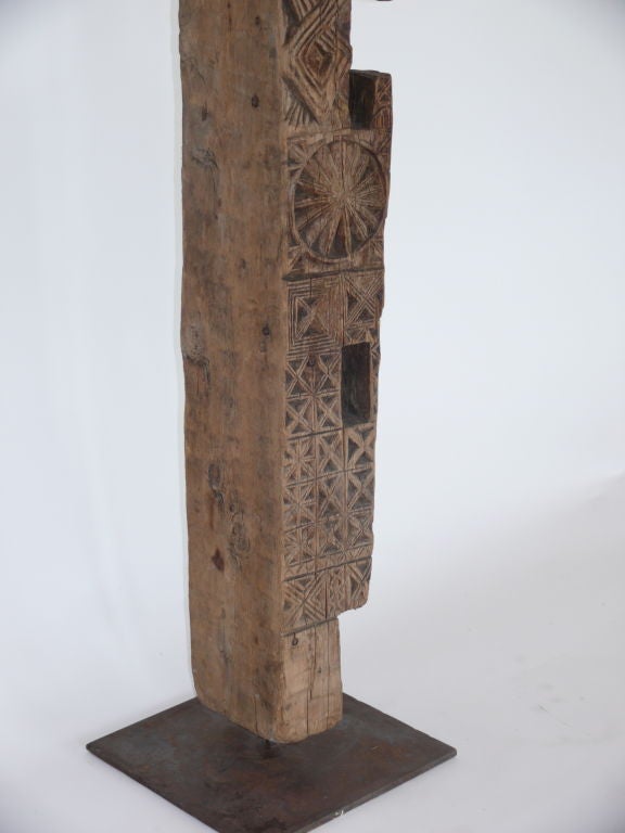 20th Century Hand Carved Wood Totem Pole