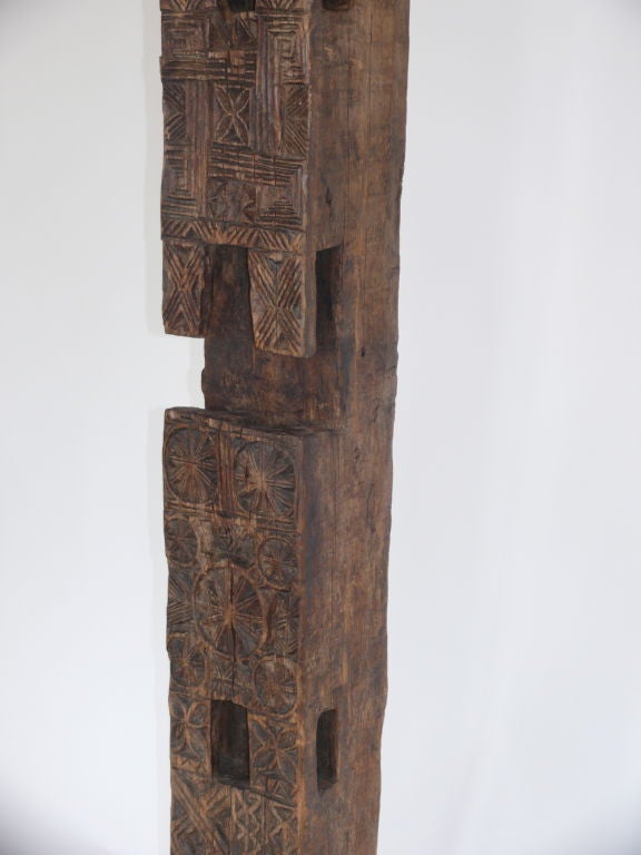 Hand Carved Wood Totem Pole 1