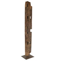 Vintage Hand Carved Wood Totem Pole