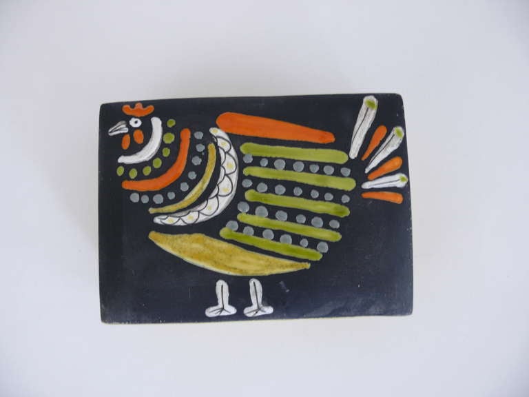Italian Ceramic Chicken Box by Raymor