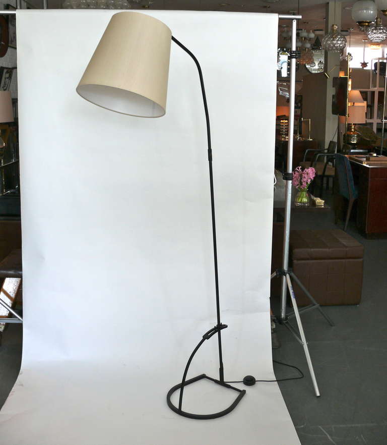 Adjustable Iron Floor Lamp in the style of Jacques Adnet