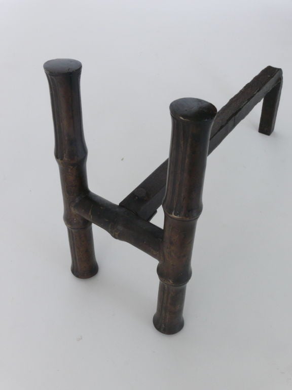 French Bamboo Andirons