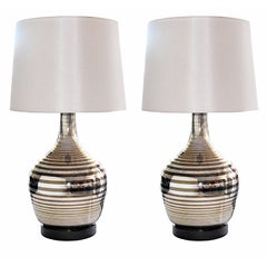 Stripe Mercury Glass Lamps