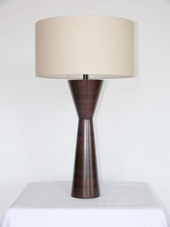 Solid Walnut Stacked Lamp
