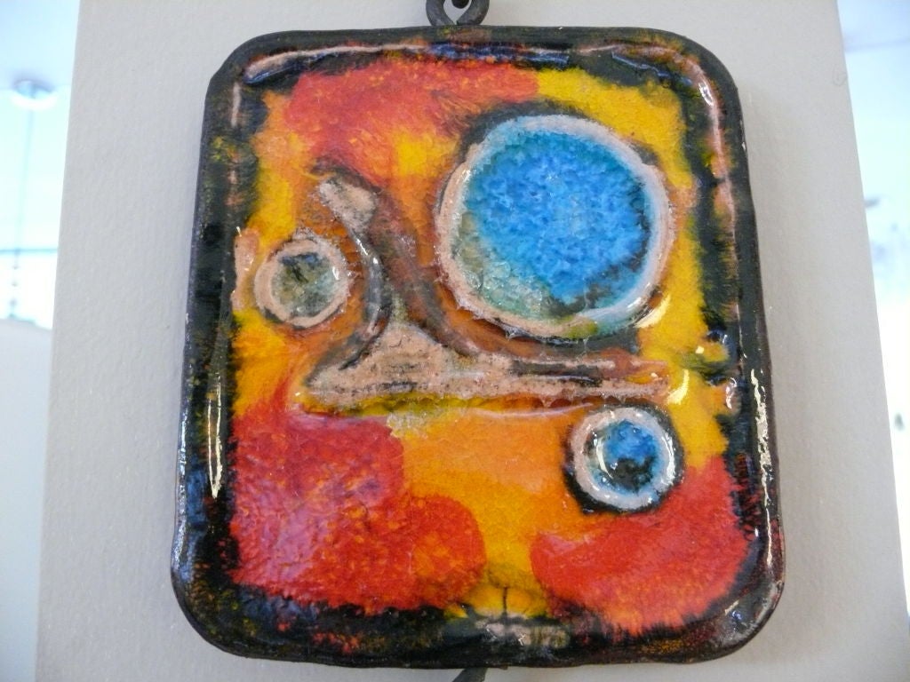 Ruscha Trilogie Ceramic Tile Wall Hanging