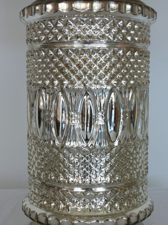 20th Century Large Mercury Glass Lamps