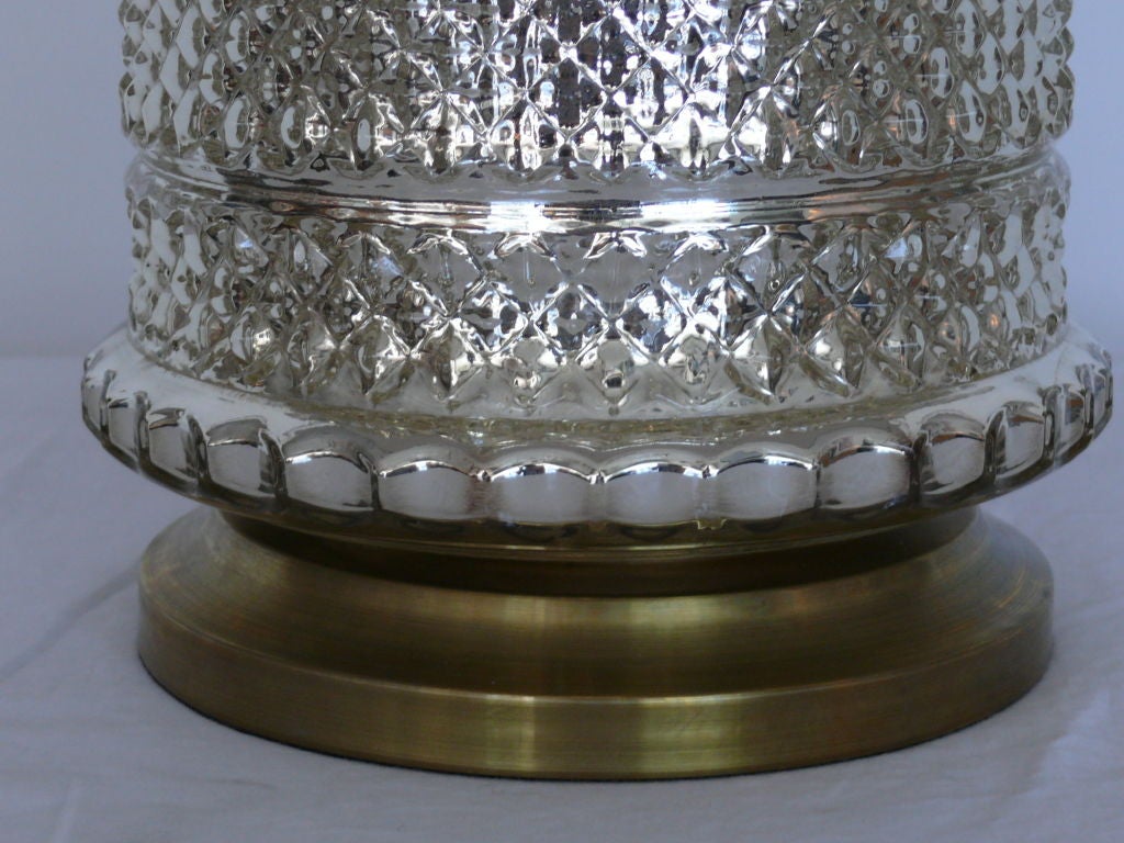 Large Mercury Glass Lamps 1