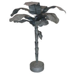 7' Hand Crafted Galvanized Steel Palm Tree