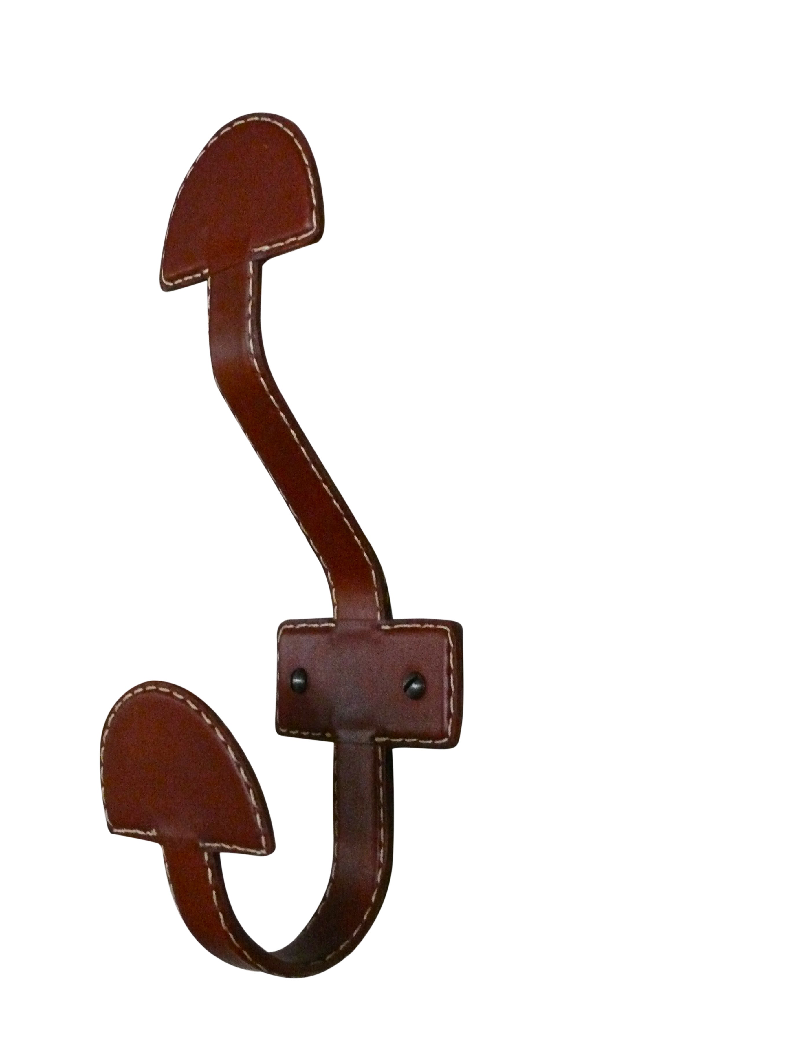 Leather Hook in the style of Adnet