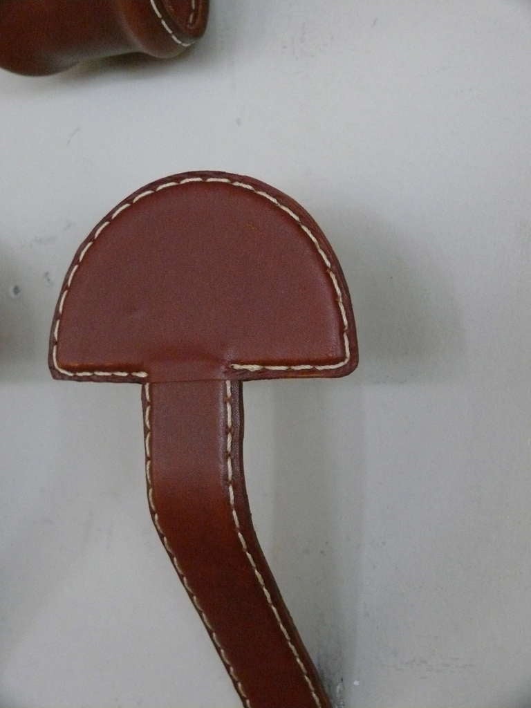 Contemporary Leather Hook in the style of Adnet
