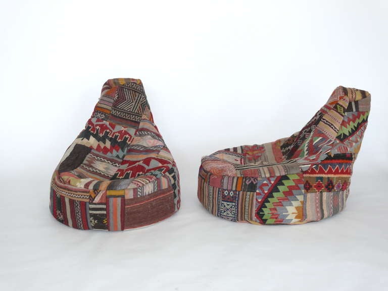 19th Century Vintage Turkish Bean Bag Chairs