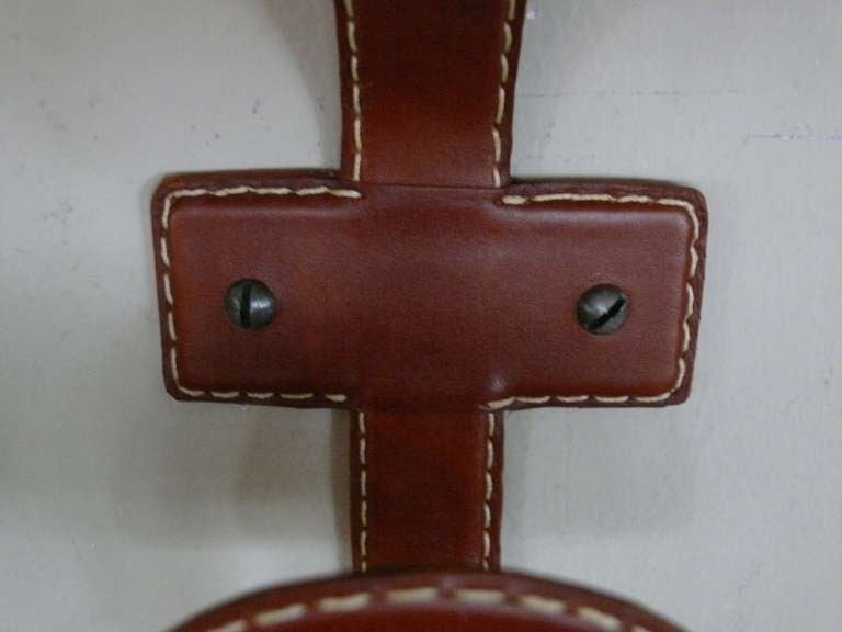 Leather Hook in the style of Adnet 1