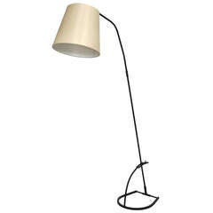 Vintage Adjustable Iron Floor Lamp in the style of Jacques Adnet
