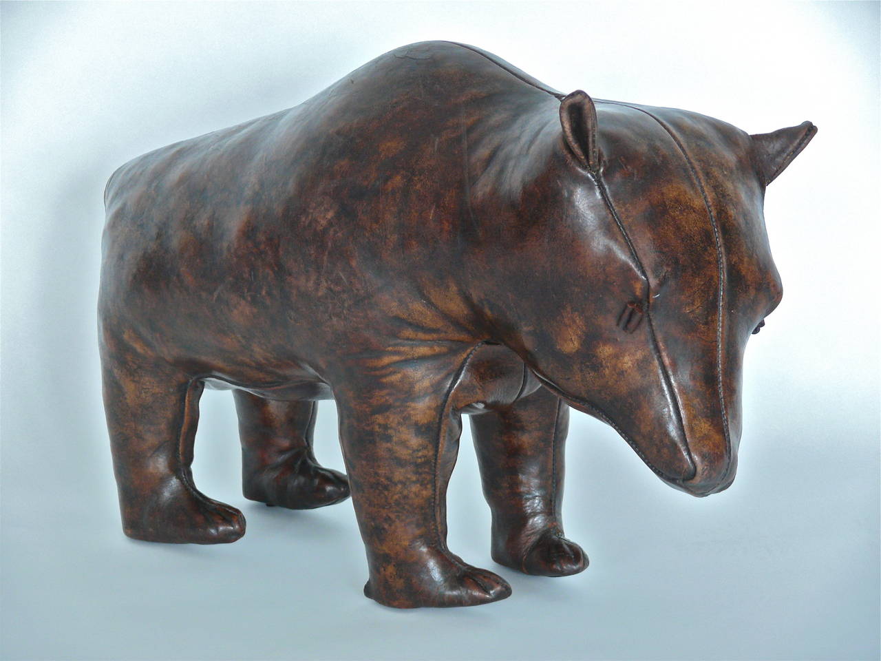 Mid-20th Century Leather Bear by Omersa