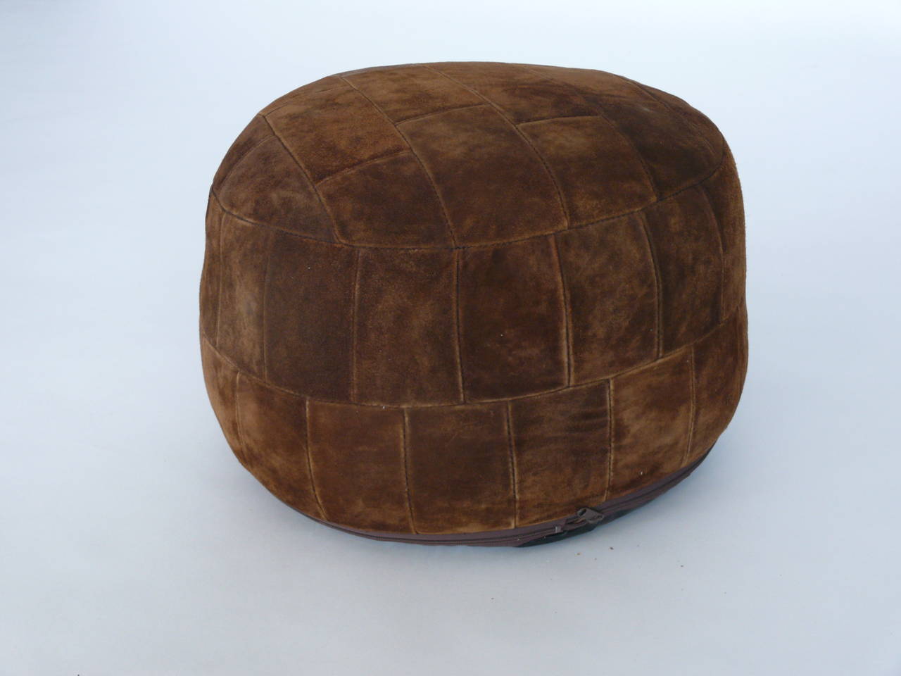 Suede Patchwork Ottoman by De Sede In Excellent Condition In Beverly Hills, CA