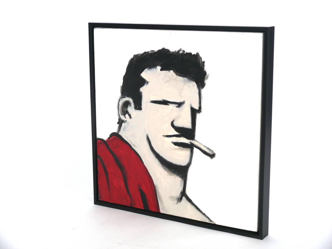 Large canvas painting by Robert Loughlin featuring the brute. Back is labeled 