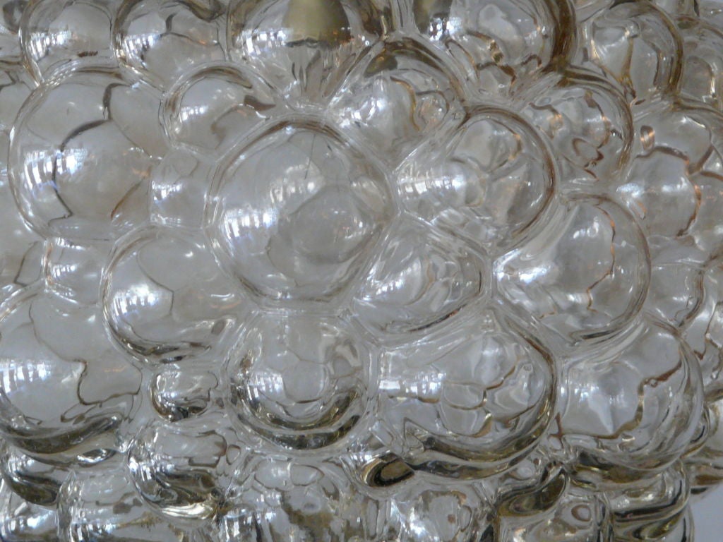 20th Century Austrian Amber Bubble Glass Pendants