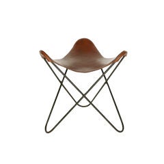 Leather Butterfly Saddle Stool