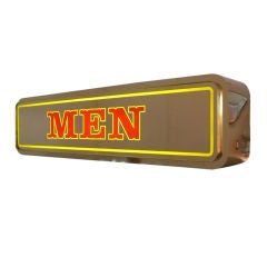 Used Large 1970's Casino "Men" Sign