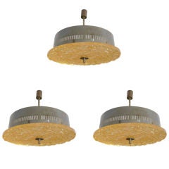 French Brass and Resin Ceiling Light