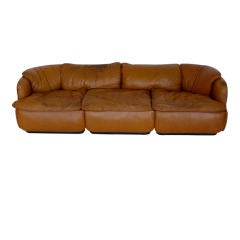 Saporiti Leather Sofa