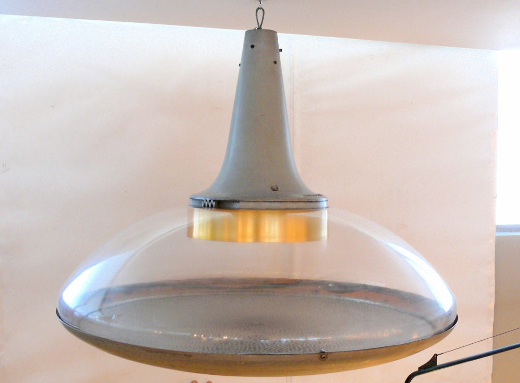 Giant French Industrial Ceiling Light