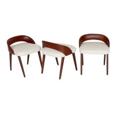 Vintage Petite Italian Leather Stools